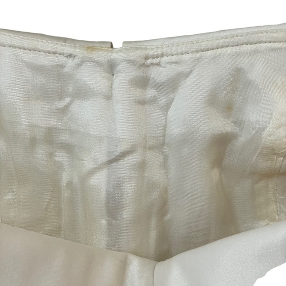 Alexandra Dillon‎ Winter White Tuxedo Dress w/ Black Sash - Picture 10 of 16